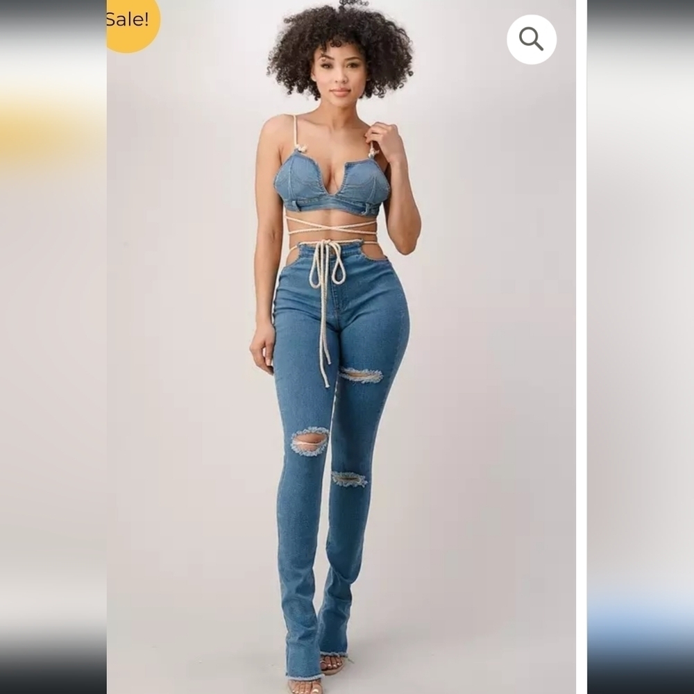 Above Average Denim Pant Set